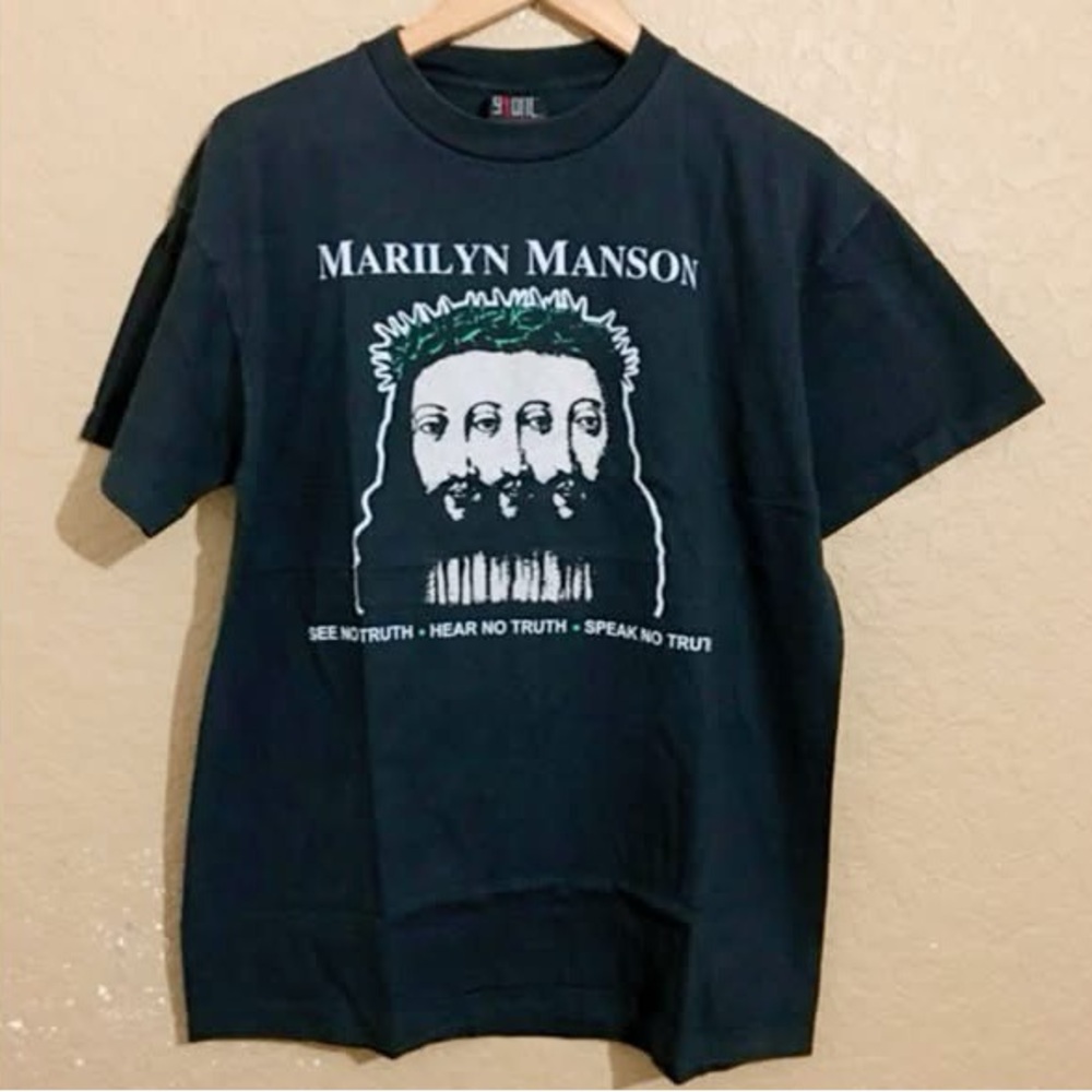 Marilyn Manson Black Graphic T-Shirt